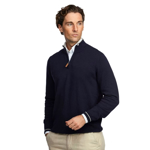 Bilde av HANSEN & JACOB HALFZIP PLAIN MERANO KNIT