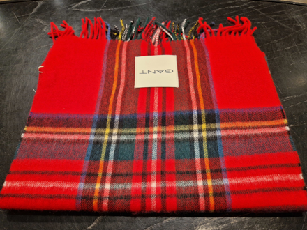 Bilde av GANT TARTAN CHECK CASHMERE BLEND SCARF Ruby Red ONE SIZE UNI