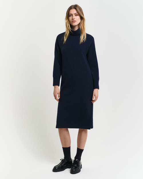 Bilde av GANT HERRINGBONE DETAIL ROLLNECK DRESS