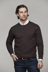 Bilde av HANSEN & JACOB CREW NECK SWEATER ELBOW PATCH