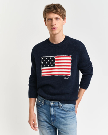 Bilde av GANT FLAG INTARSIA C-NECK