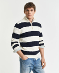 Bilde av GANT M STRIPED COTTON CABLE HALF ZIP