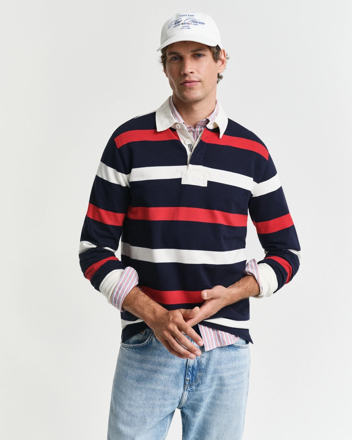 Bilde av GANT M FINE KNIT STRIPED SS RUGGER