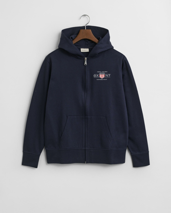 Bilde av GANT W GRAPHIC FULLZIP HOODIE